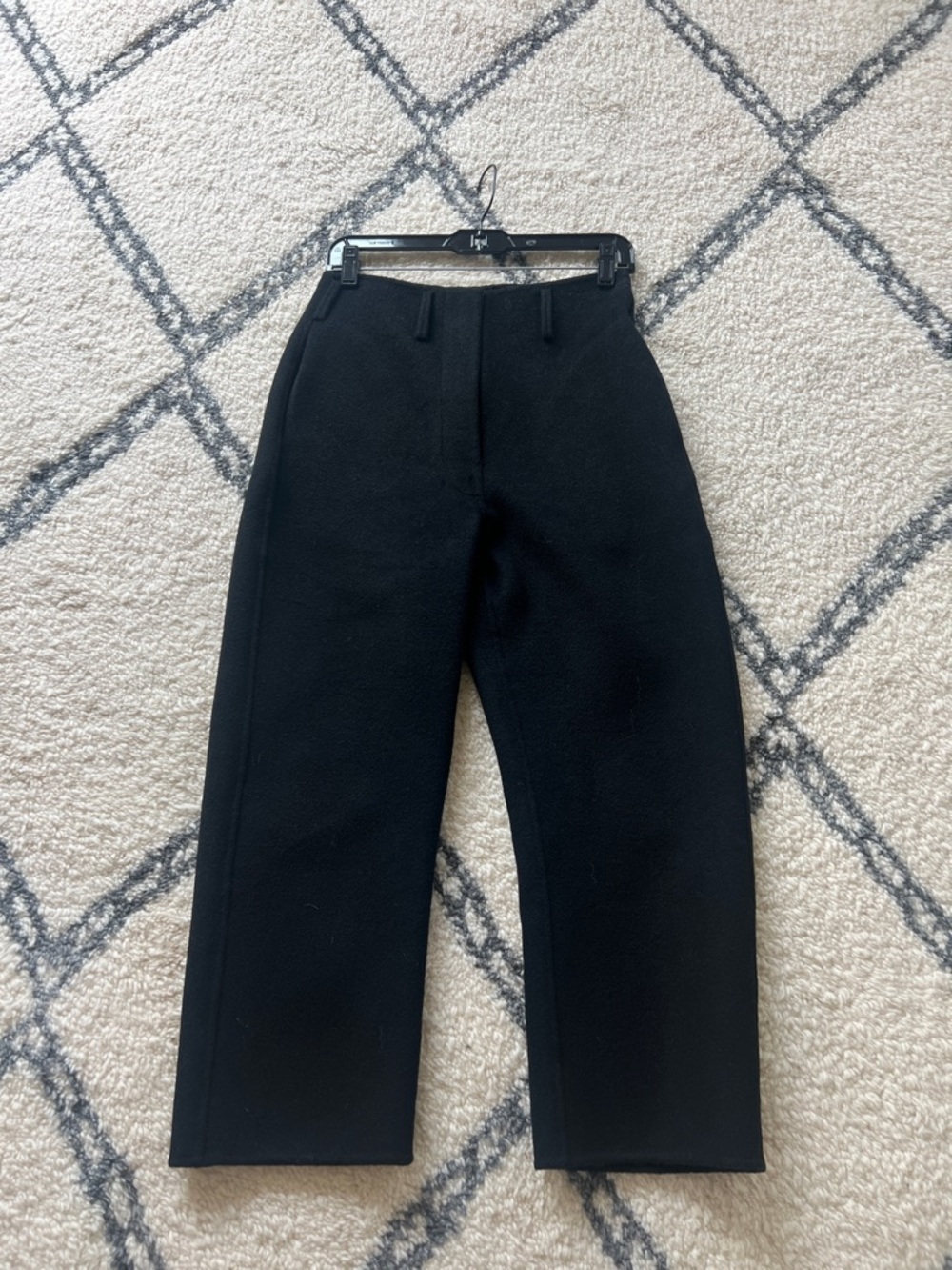 Women's Black wool tapered Pants